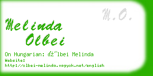 melinda olbei business card